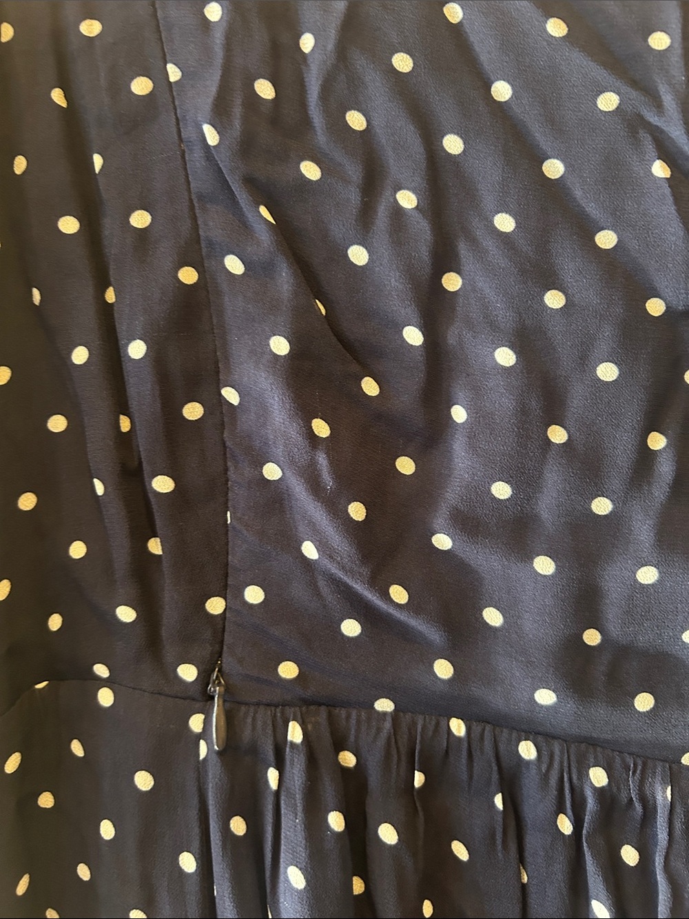 Seraphine Luxe Maternity and Nursing Navy Polka Dot Long Sleeve Midi Dress - Picture 4 of 4